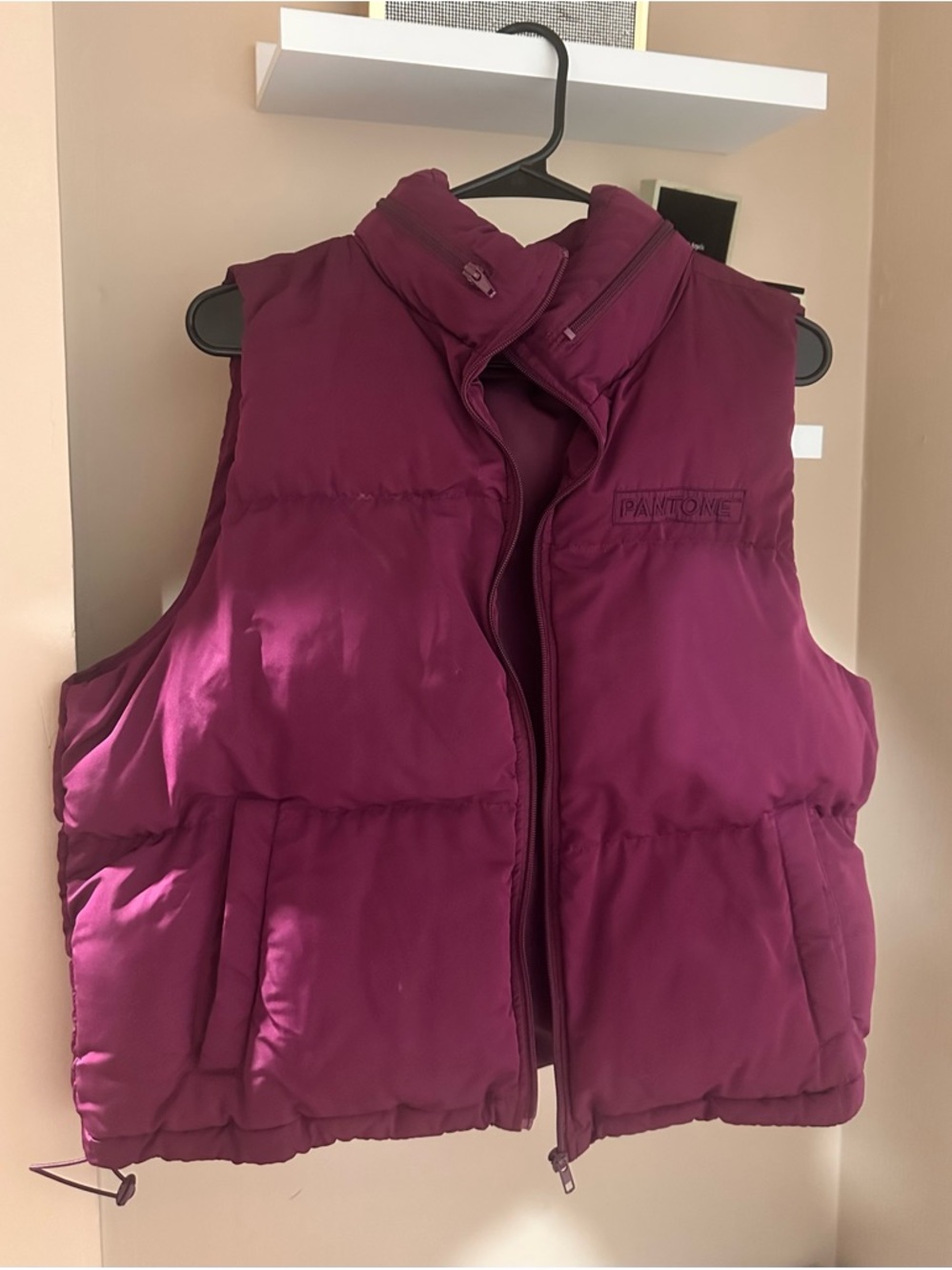 Pantone Burgundy Puffer Vest